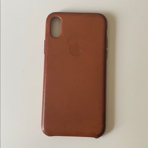 Apple Brown Leather iPhone X/XS case